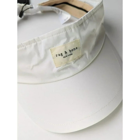 Rag & Bone Women\'s Addison Visor Polyester Hat Antique White (MSRP $85) main image 7